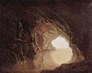 Cave at evening, by Joseph Wright,
